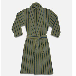 Brooklinen Super-Plush Robe, Medium, color: Striped Fresh Moss, Sold out online